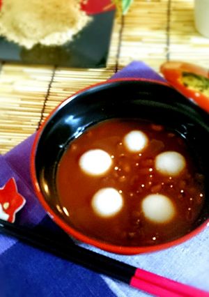 砂糖ハーフカットで優しい白玉ぜんざい-レシピのメイン写真