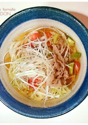 彼も好き♥牛トマおうどん-レシピのメイン写真