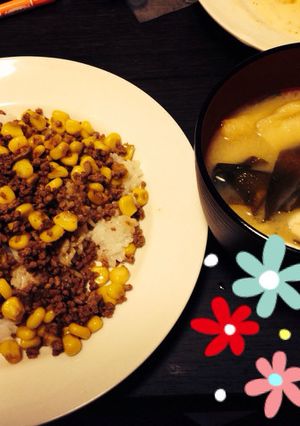 ひき肉ご飯♡-レシピのメイン写真