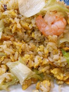 パラパラふんわりエビ入りレタスチャーハン-レシピのメイン写真