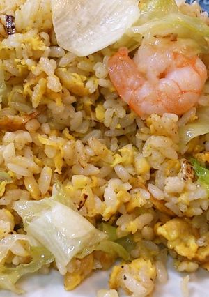 パラパラふんわりエビ入りレタスチャーハン-レシピのメイン写真