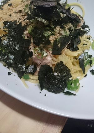 ツナと海苔の和風ツナパスタ-レシピのメイン写真