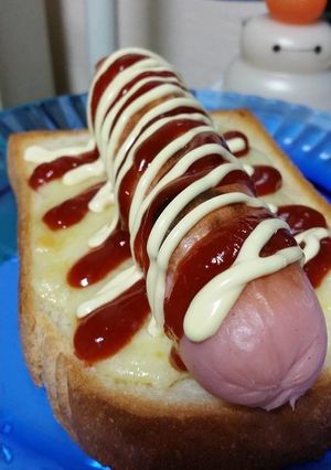 男気！極太魚肉ソーセージチーズトースト！-レシピのメイン写真