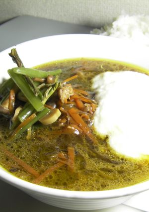 無添加　濃厚だしの山菜つけとろろ蕎麦-レシピのメイン写真