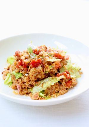 トマトジュース【タコライス風炊き込みご飯-レシピのメイン写真