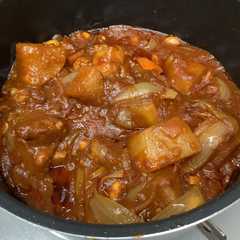 รูปของ 豚バラブロックで大根カレー