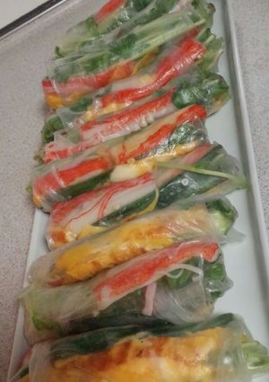 豆苗たっぷり生春巻き-レシピのメイン写真