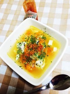 豆腐と鶏ミンチのトマトスープ-レシピのメイン写真