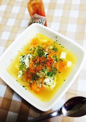 豆腐と鶏ミンチのトマトスープ-レシピのメイン写真
