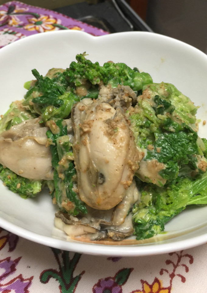 菜花と牡蠣の胡麻和え-レシピのメイン写真