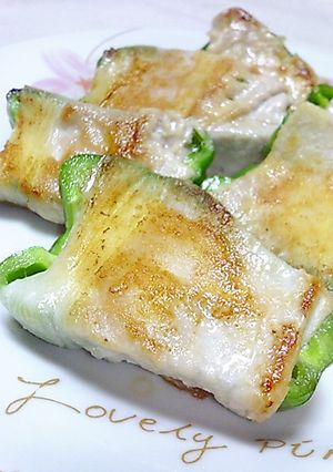 簡単★ピーマンとチーズの豚肉巻き-レシピのメイン写真