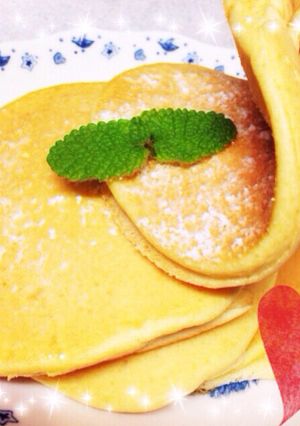 クリームチーズ入りふわっふわパンケーキ♡-レシピのメイン写真