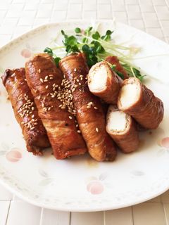 簡単!厚揚げの肉巻き。甘辛照り焼き。-レシピのメイン写真