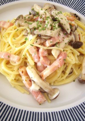 きのことベーコンのクリームパスタ-レシピのメイン写真
