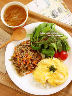 cafe風*簡単きんぴらそぼろごはん♡-レシピのメイン写真