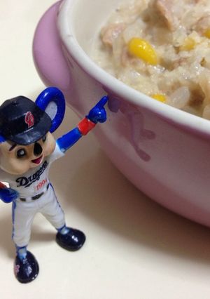 朝食、夜食に！簡単コーンミルクリゾット-レシピのメイン写真