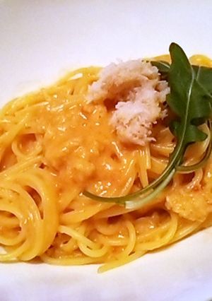 缶詰とジュースで蟹のトマトクリームパスタ-レシピのメイン写真