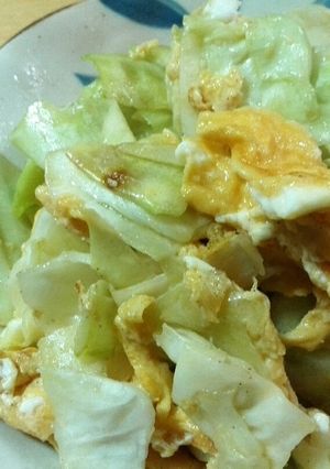 ふわシャキ食感！卵とキャベツの炒めもの-レシピのメイン写真
