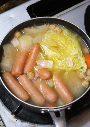 ひよこ豆のポトフ☆ニンニクとベーコン風味-レシピのメイン写真