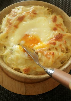 簡単☆とろーり玉子の焼きチーズパスタ-レシピのメイン写真