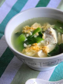 青梗菜と豆腐のかき玉スープ-レシピのメイン写真