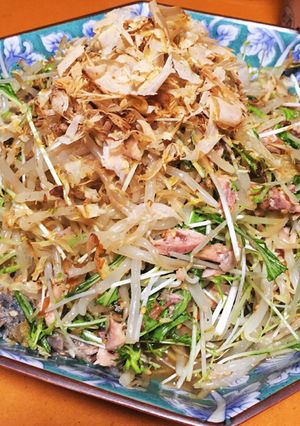 ❁水菜・もやし・サバ缶で簡単サラダ❁-レシピのメイン写真