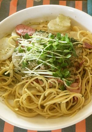 長芋とボローニャソーセージのスパゲティ-レシピのメイン写真