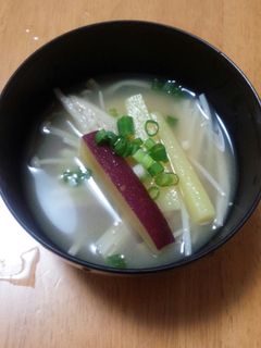 えのきとサツマイモのお味噌汁-レシピのメイン写真