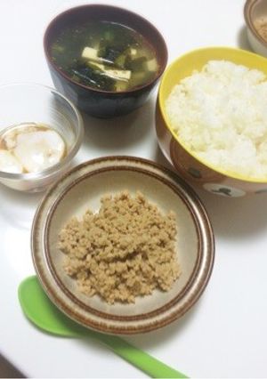 ヘルシー油不要！我が家の鶏そぼろ☆-レシピのメイン写真