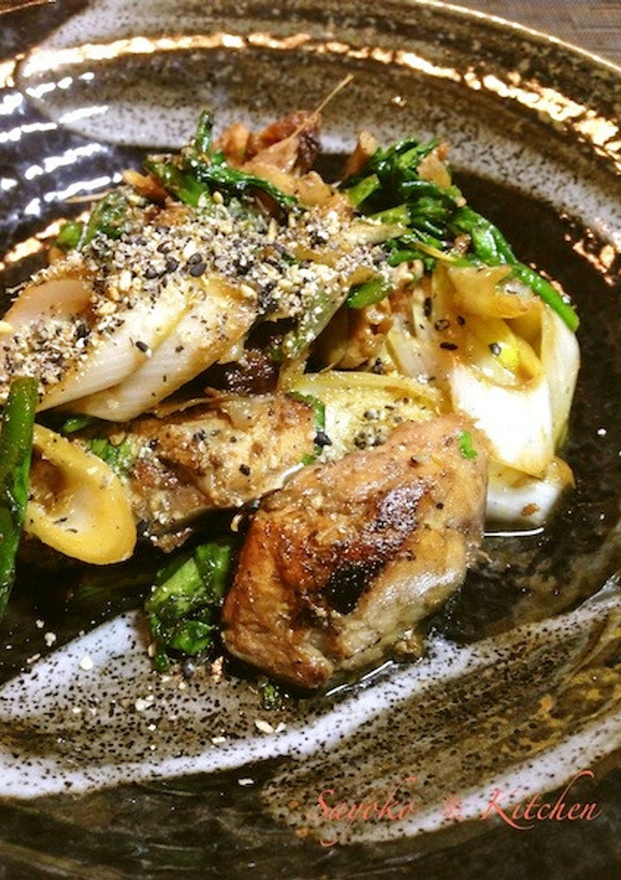 鯖と小松菜の照り焼き風炒め物-レシピのメイン写真