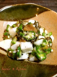 オクラと長芋の梅酢和え-レシピのメイン写真
