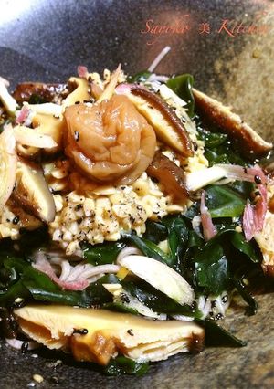 ワカメたっぷり納豆蕎麦-レシピのメイン写真
