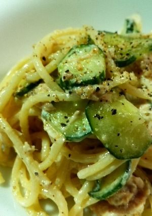 付け合わせに！ツナと胡瓜の胡麻サラスパ-レシピのメイン写真