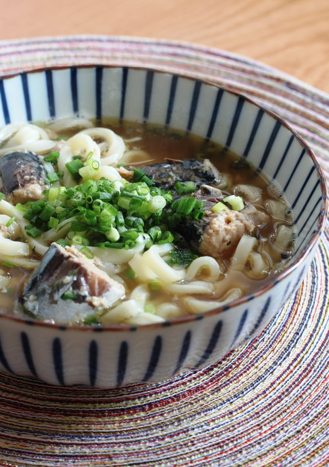 鯖の水煮缶と生姜のぽかぽかうどん-レシピのメイン写真