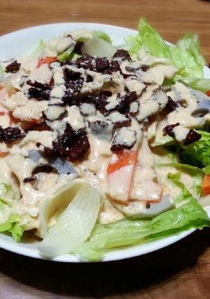 カリカリベーコンと蒸し野菜のサラダうどん-レシピのメイン写真