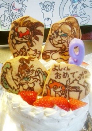 妖怪ウォッチ苺の誕生日ケーキ-レシピのメイン写真