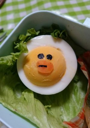 キャラ弁☆LINE サリーゆで卵-レシピのメイン写真