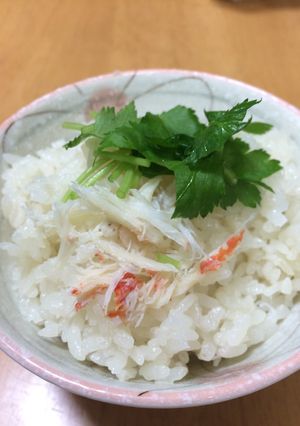カニすき残り汁！炊飯器で簡単！かにご飯-レシピのメイン写真