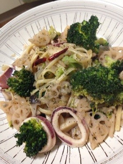 イカとブロッコリーのパスタ-レシピのメイン写真