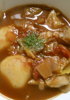 キャベツ 舞茸 じゃが芋の トマトスープ-レシピのメイン写真