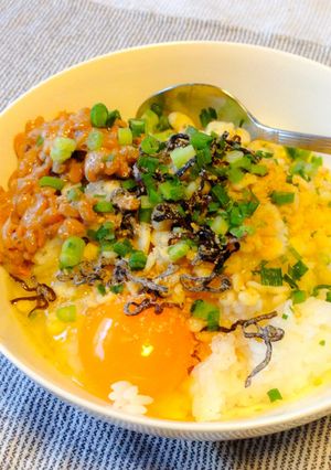 贅沢進化系TKG♡卵かけ納豆ご飯-レシピのメイン写真