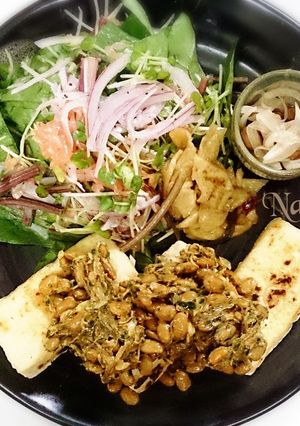 無塩料理☆水切り豆腐のステーキ納豆ソース-レシピのメイン写真