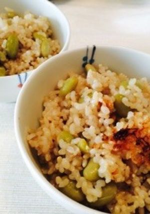青豆入りの玄米ご飯を圧力鍋で♬-レシピのメイン写真