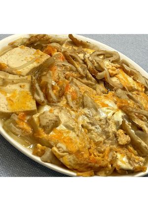ちくわと豆腐の玉子煮込み★動画あり★-レシピのメイン写真