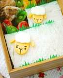 簡単キャラ弁☆サンドイッチでひつじの親子