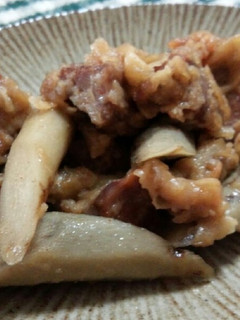 揚げ砂肝とごぼうの煮物-レシピのメイン写真