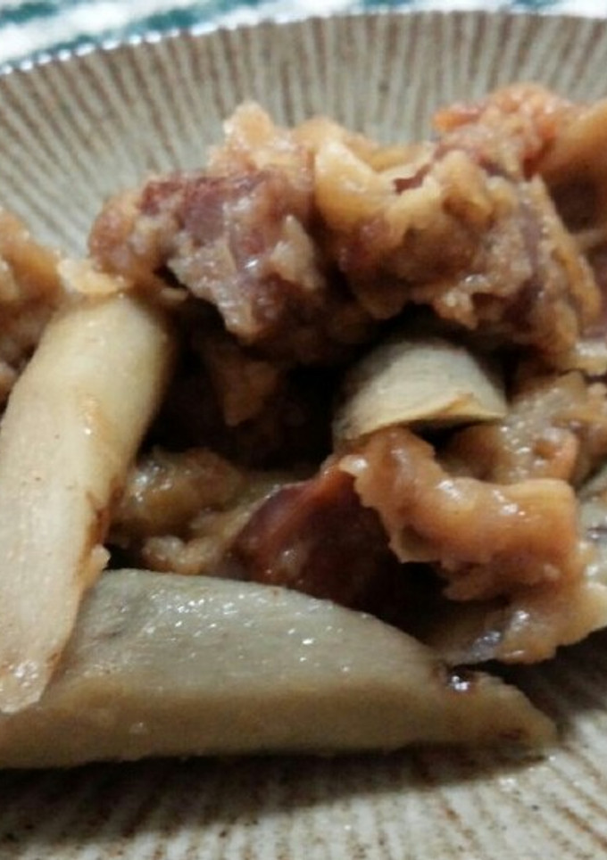 揚げ砂肝とごぼうの煮物-レシピのメイン写真