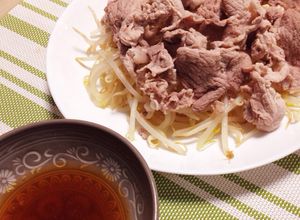 簡単柔らか！豚コマともやしの冷しゃぶ風！-レシピのメイン写真