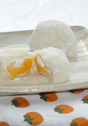 レンジ1回☆簡単マンゴークリーム大福-レシピのメイン写真