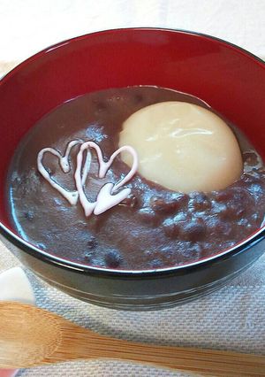 ホワイトチョコdeクリーミー♡ぜんざい-レシピのメイン写真